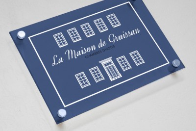 Plaque d'entrée de la Maison de Gruissan - Chambres d'hôtes